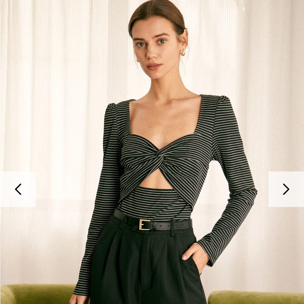 Sweetheart long sleeve Striped Tee